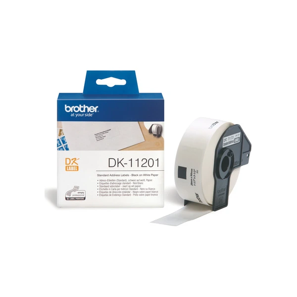 Brother兄弟牌 DK-11201 標籤帶 白底黑字 29mm x 90mm