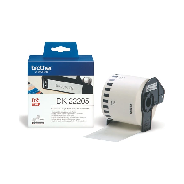 Brother兄弟牌 DK-22205 標籤帶 白底黑字 62mm