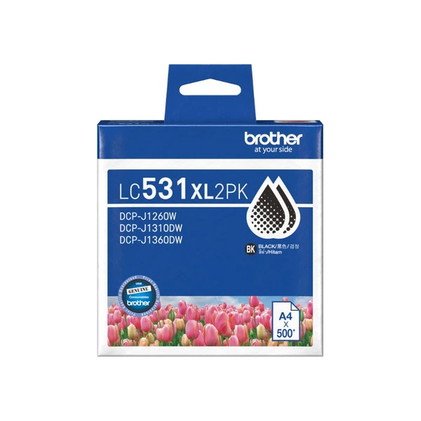 Brother兄弟牌 LC-531XL 黑色 高容量墨水匣 (2入組)